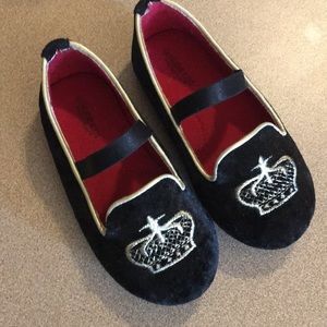Toddler girls velvet flats
